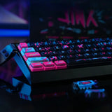 League of Legends Jinx Cherry Profile Keycaps Side Printed