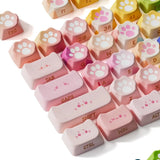 142 Keys MAO Profile Keycaps ——Rainbow Catpaw