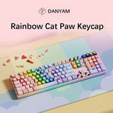142 Keys MAO Profile Keycaps ——Rainbow Catpaw