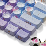 142 Keys MAO Profile Keycaps ——Rainbow Catpaw