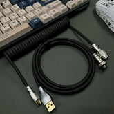 Type-C USB Coiled Aviator Cable