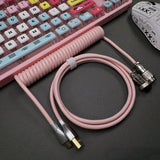Type-C USB Coiled Aviator Cable