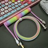 Type-C USB Coiled Aviator Cable