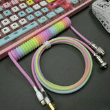 Type-C USB Coiled Aviator Cable