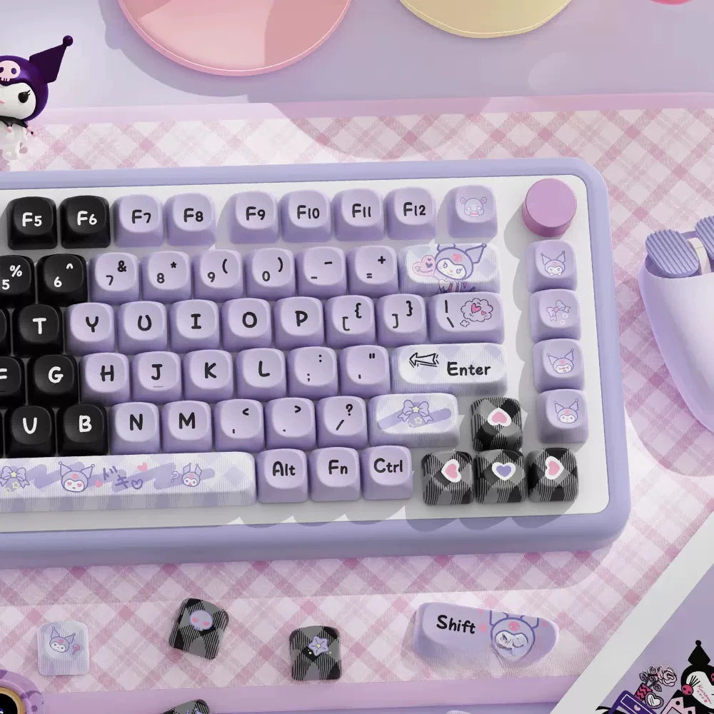 112 keys Pink kuromi keycaps