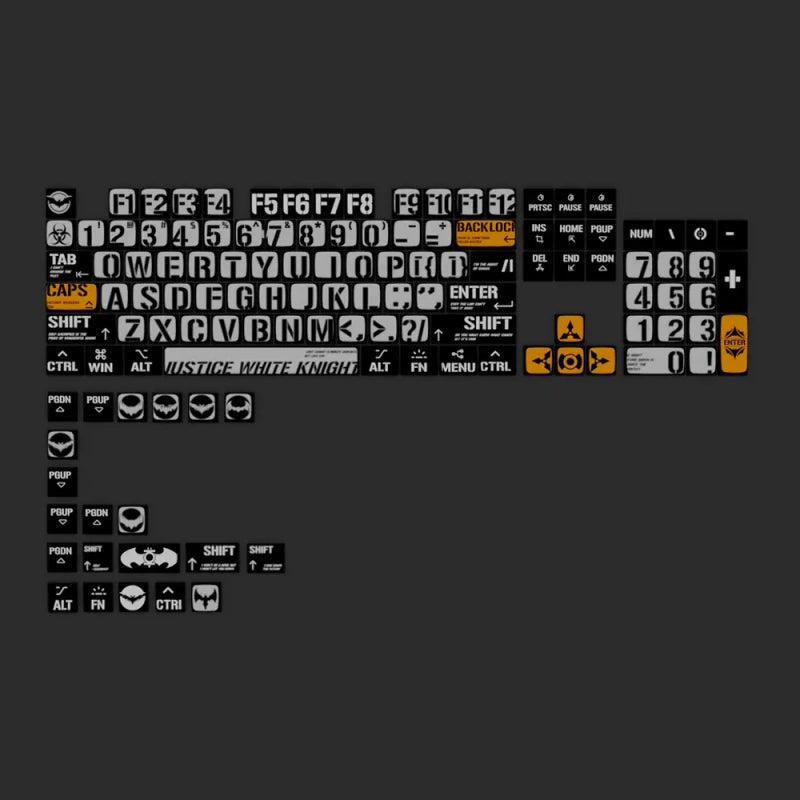 125 Keys ASA Profile White Keycaps