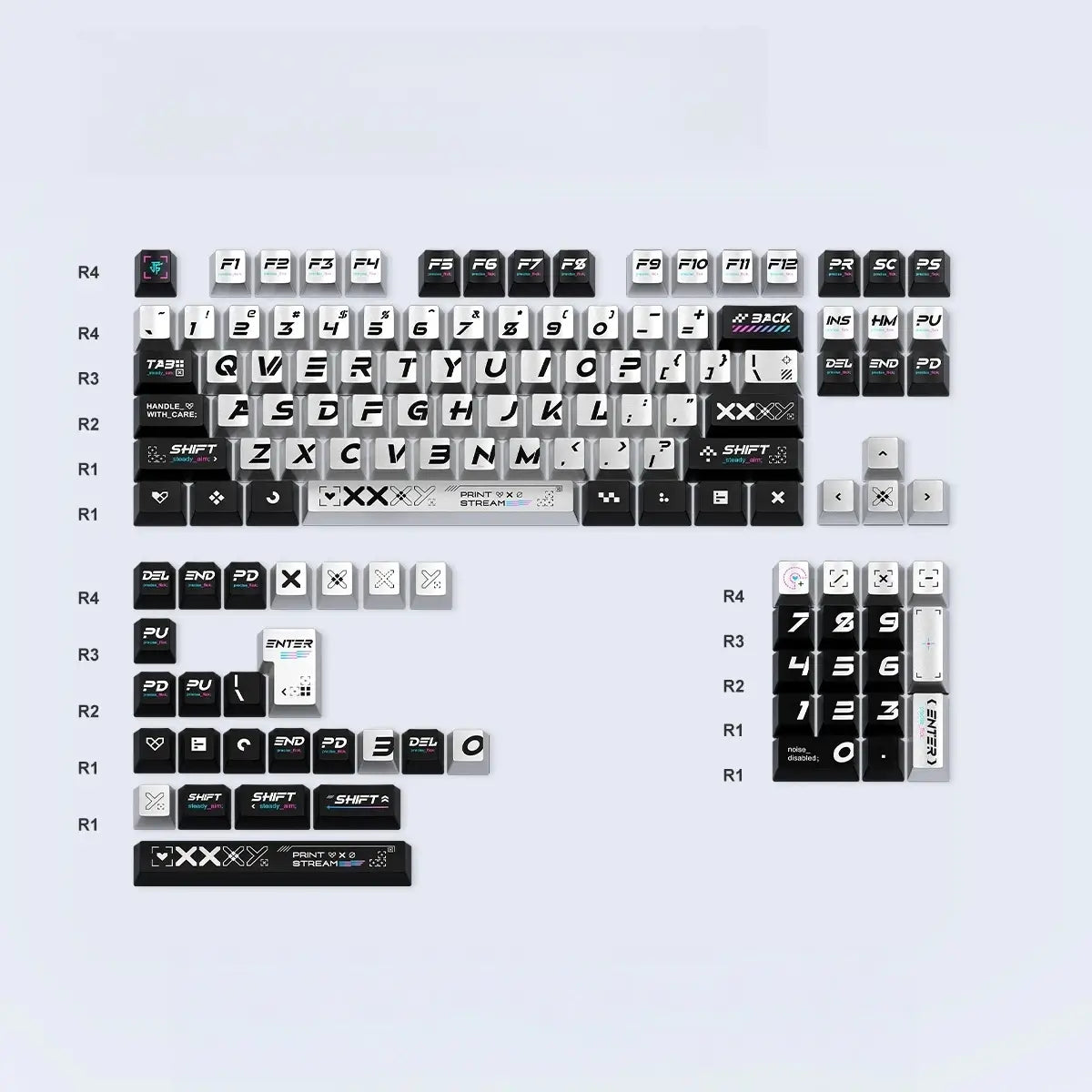 Cherry Profile 130 key PRINTSTREAM keycaps