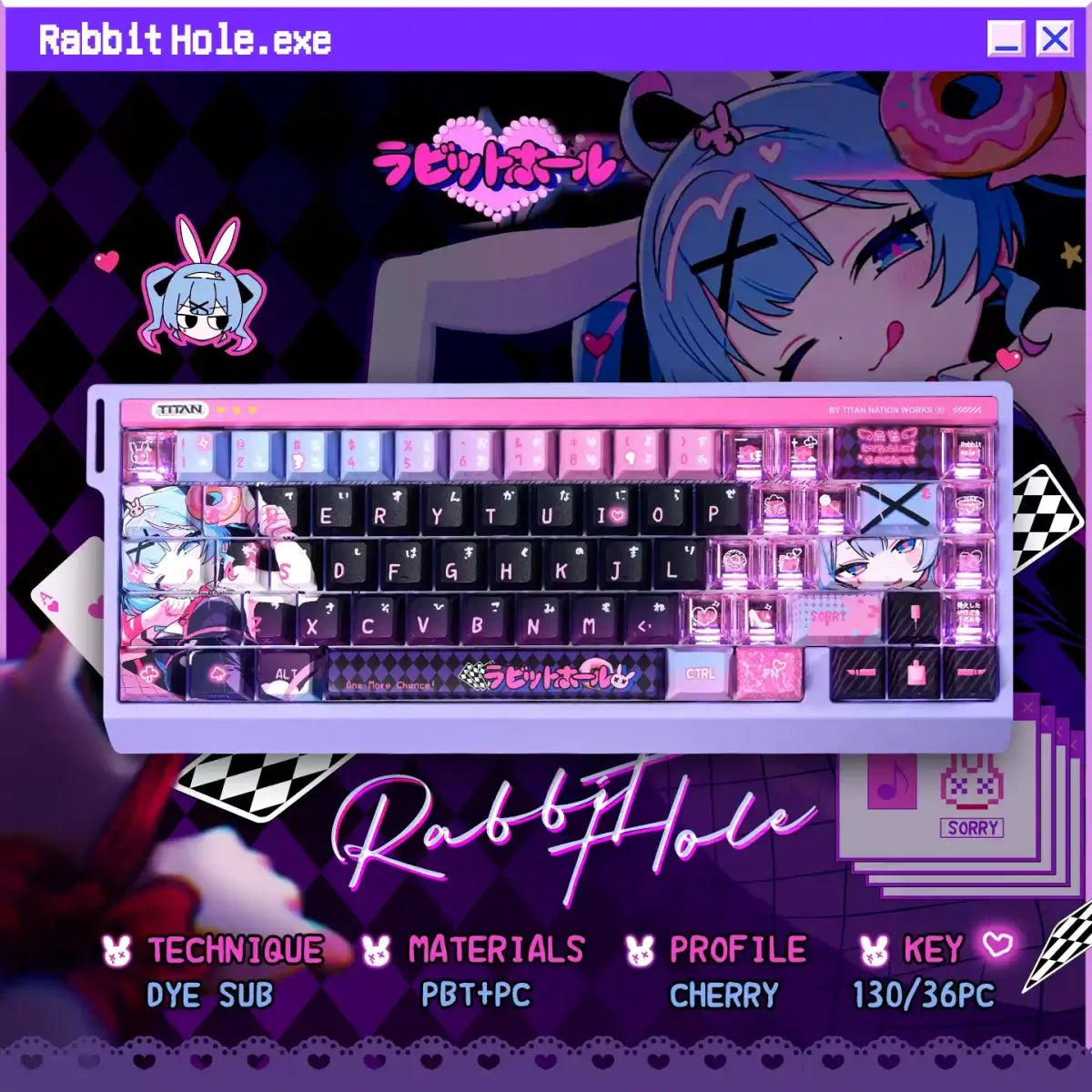 130_Keys_Cherry_Profile_Keycaps_Rabbit_Hole