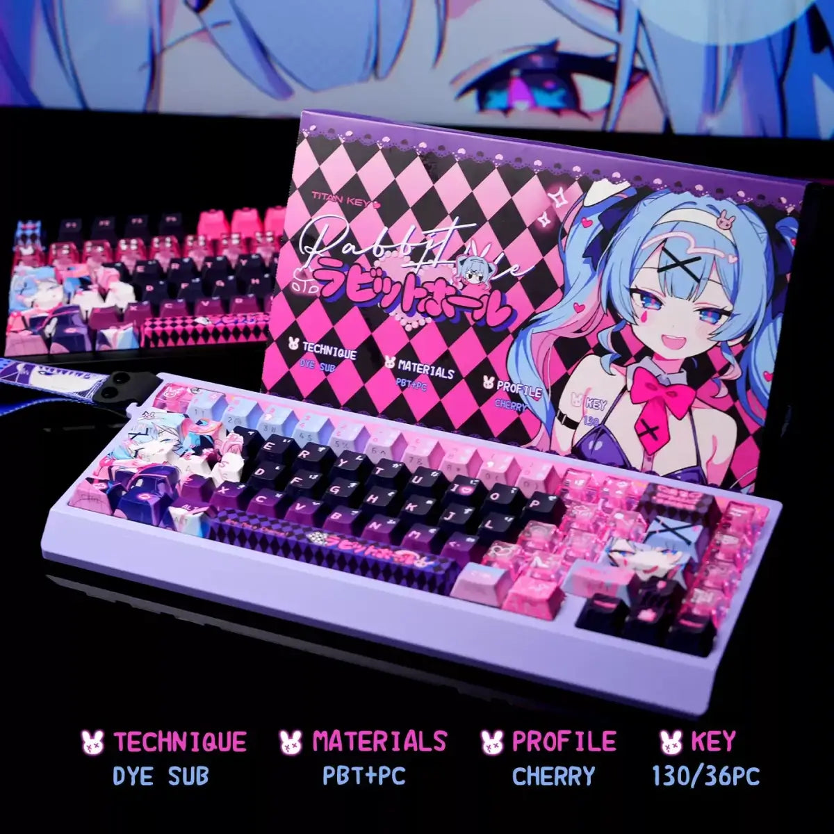 130_Keys_Cherry_Profile_Keycaps_Rabbit_Hole