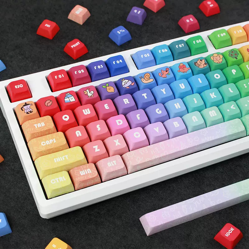 133 Keys XDA Profile Rainbow Keycaps