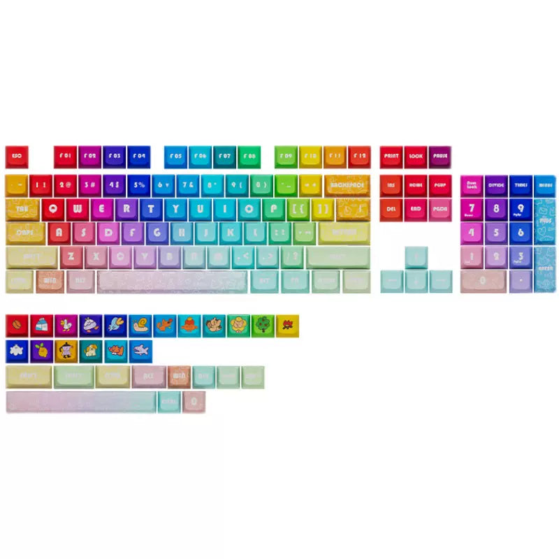 133 Keys XDA Profile Rainbow Keycaps