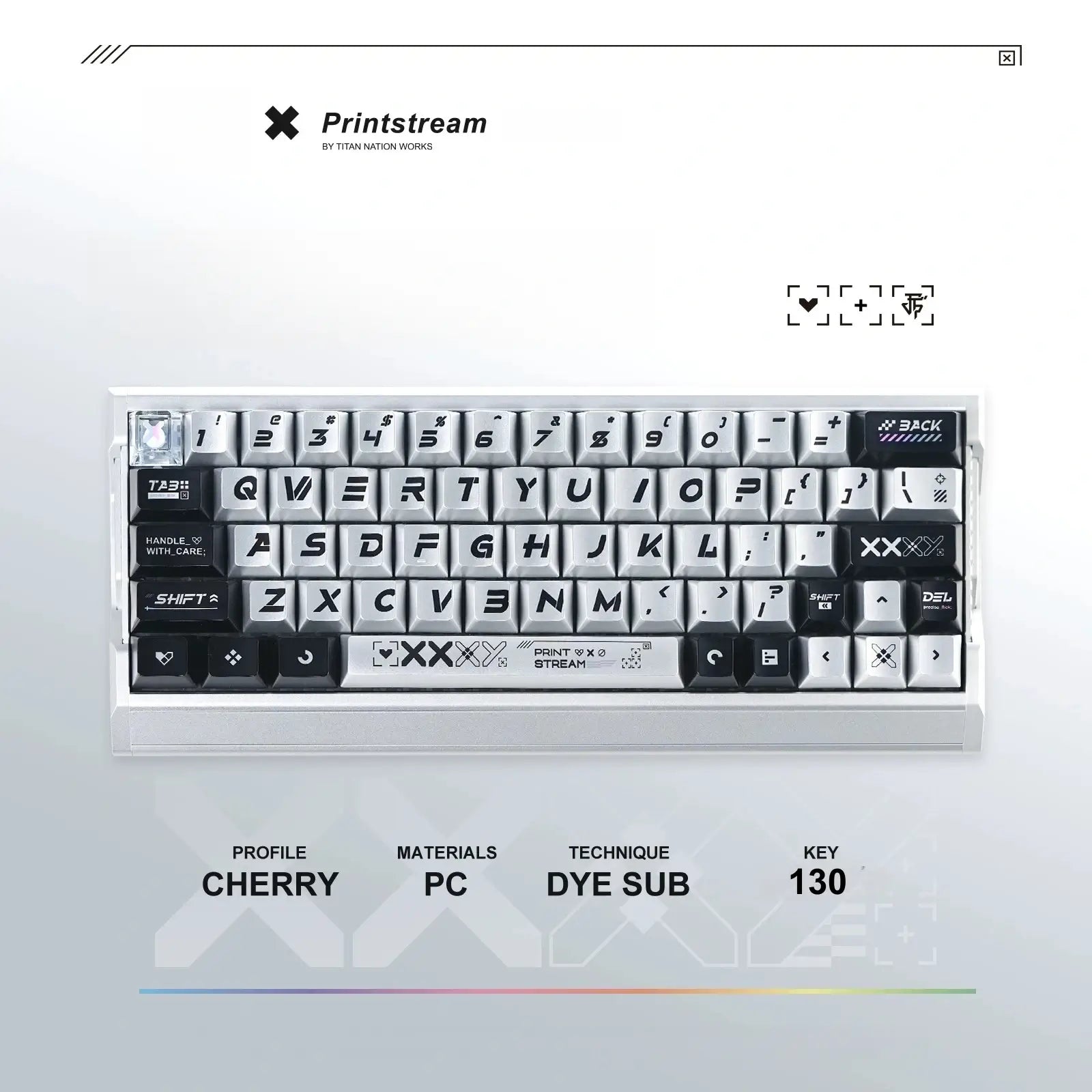Cherry Profile 130 key PRINTSTREAM keycaps