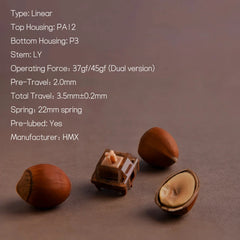 HMX Hazelnut Linear Switch 10PCS