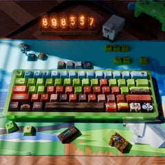 139 Keys Cherry Profile Keycaps —— Minecraft