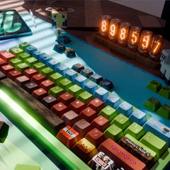 139 Keys Cherry Profile Keycaps —— Minecraft