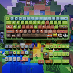 139 Keys Cherry Profile Keycaps —— Minecraft