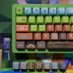 139 Keys Cherry Profile Keycaps —— Minecraft