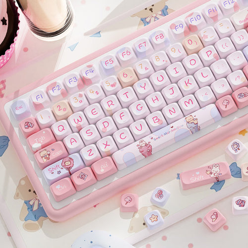 120 Keys MOA Profile Keycaps——Sweet Marshmallow