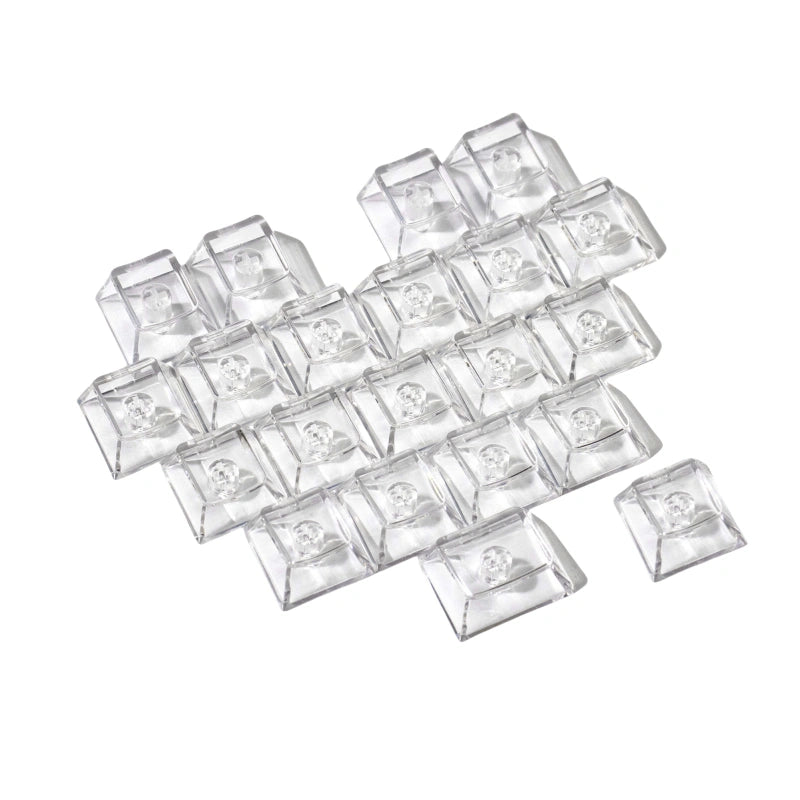 21 PCS Transparent Heart Keycaps