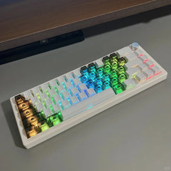 21 PCS Transparent Heart Keycaps