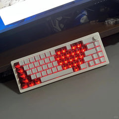 21 PCS Transparent Heart Keycaps