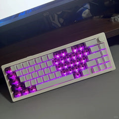 21 PCS Transparent Heart Keycaps