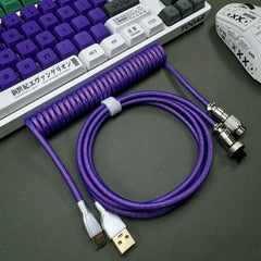 Type-C USB Coiled Aviator Cable